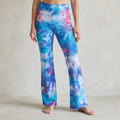 Wisteria Mist Tie Dye Flare Leggings
