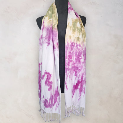 Alpine Thistle Tie Dye Boho Scarf