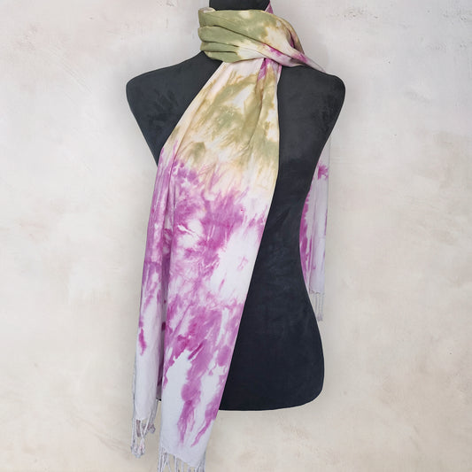 Alpine Thistle Tie Dye Boho Scarf
