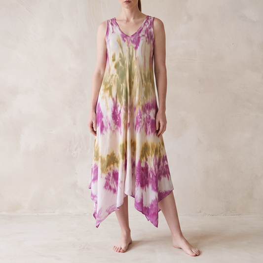 Alpine Thistle Tie Dye Boho Dress