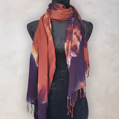 Arroyo Dusk Tie Dye Boho Scarf