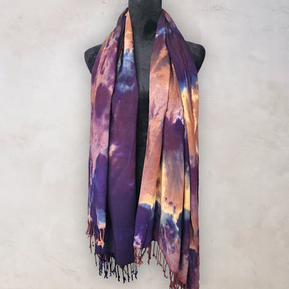 Arroyo Dusk Tie Dye Boho Scarf