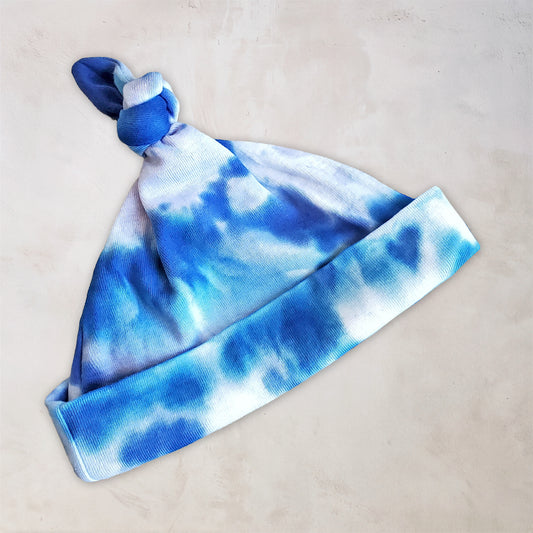 Blue Ice Organic Tie Dye Baby Hat