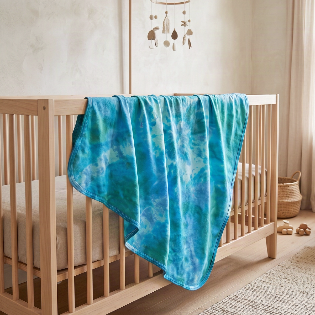 Caribbean Organic Tie Dye Baby Blanket