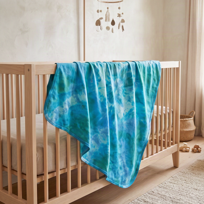 Caribbean Organic Tie Dye Baby Blanket
