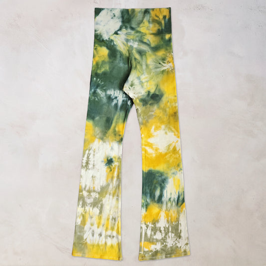 Citrus Moss Tie Dye Flare Leggings