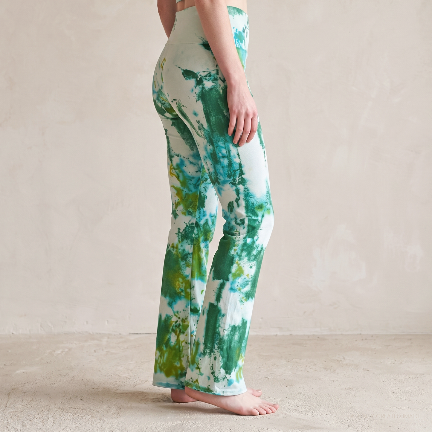Dandelion Root Tie Dye Flare Leggings