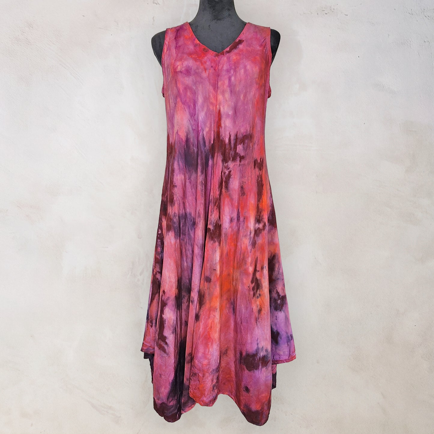 Elderberry Wine Tie Dye Boho Dress