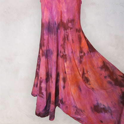 Elderberry Wine Tie Dye Boho Dress