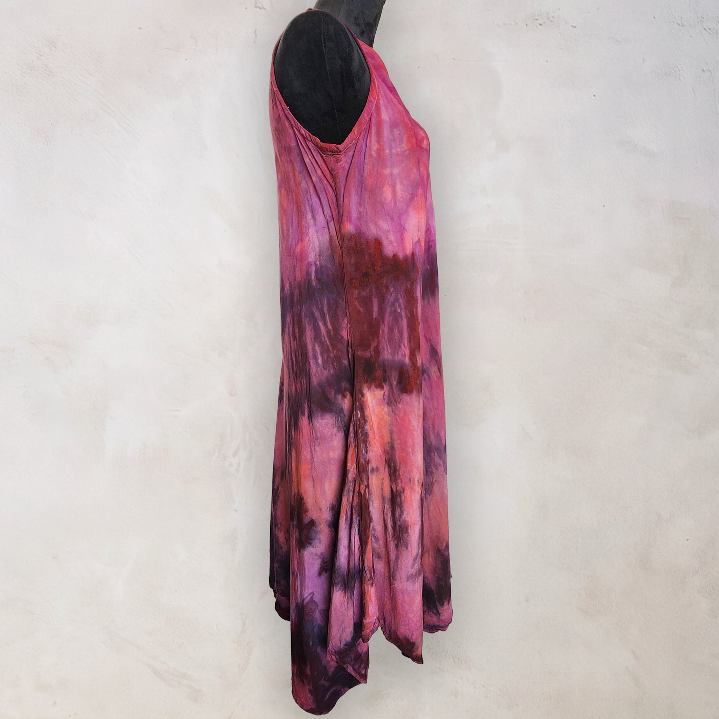 Elderberry Wine Tie Dye Boho Dress