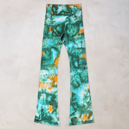 Forest Ember Tie Dye Flare Leggings