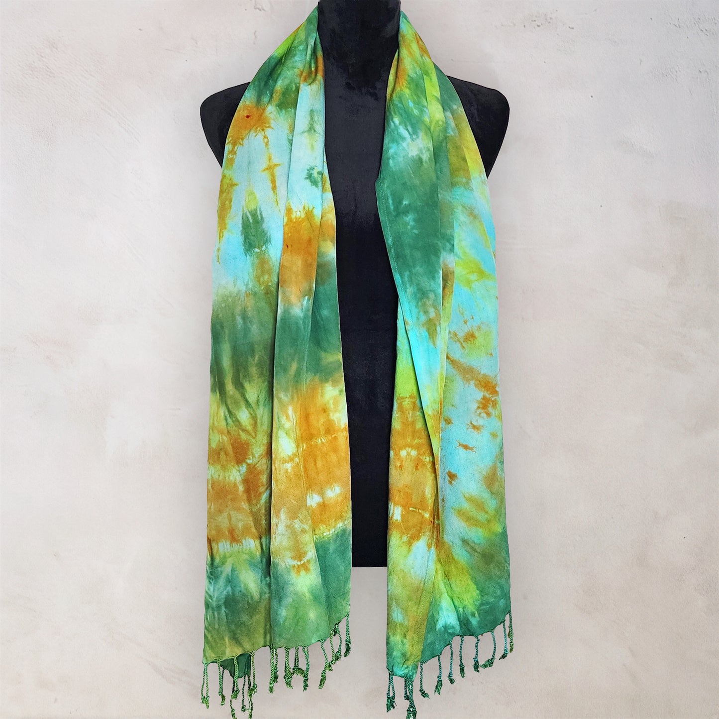 Forest Ember Tie Dye Boho Scarf