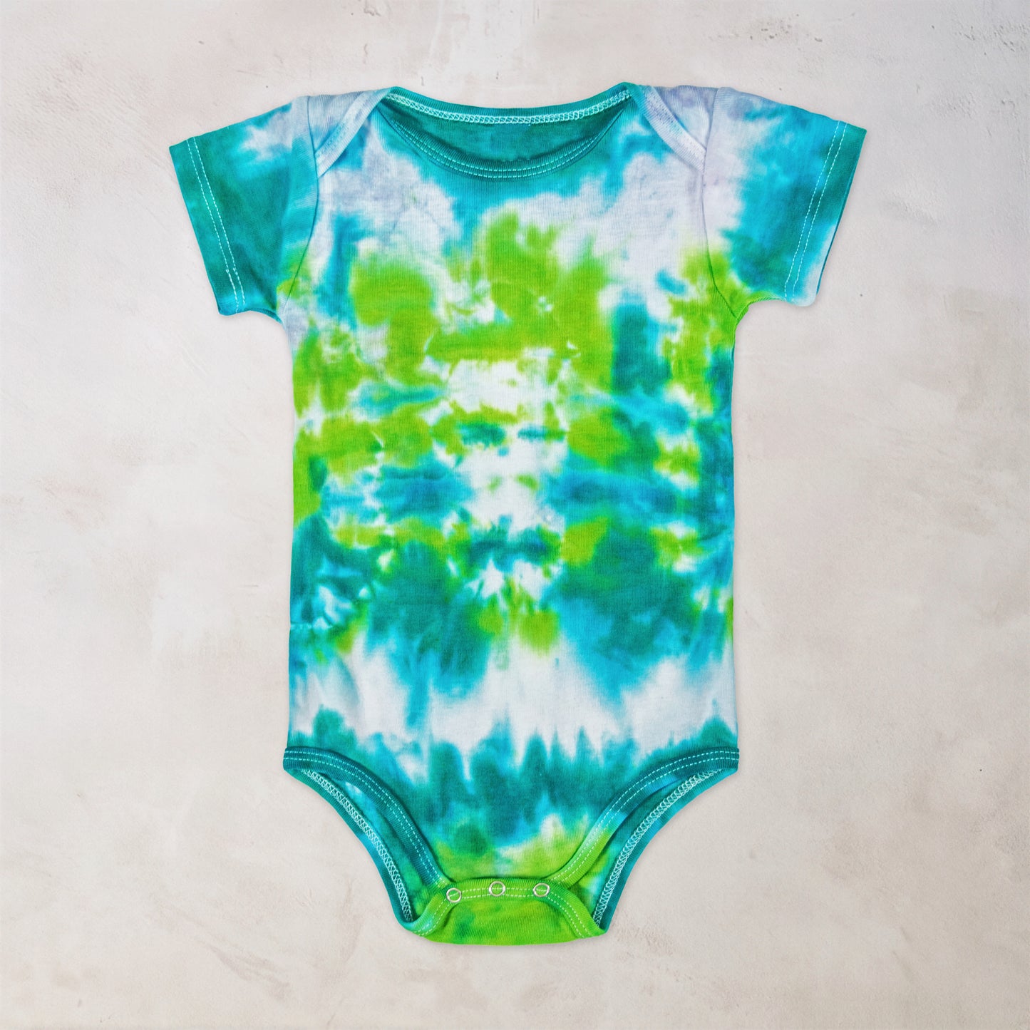 Frozen Lime Organic Tie Dye Baby Bodysuit