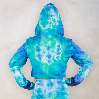 Galapagos Islands Tie Dye Cropped Hoodie