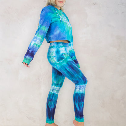 Galapagos Islands Tie Dye Cropped Hoodie