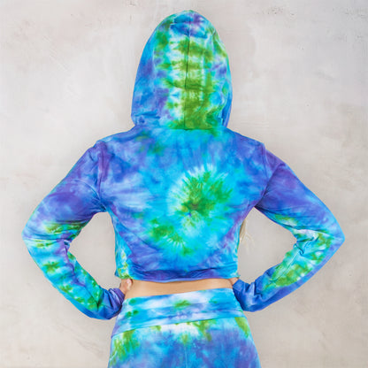 Grenada Tie Dye Cropped Hoodie