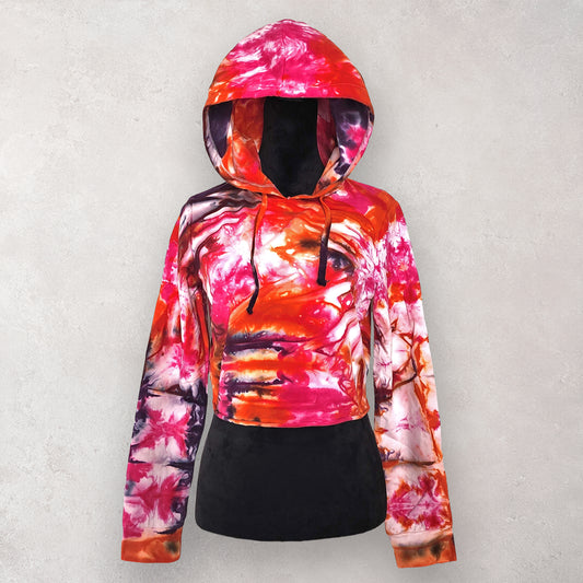 Kindred Spirit Tie Dye Cropped Hoodie