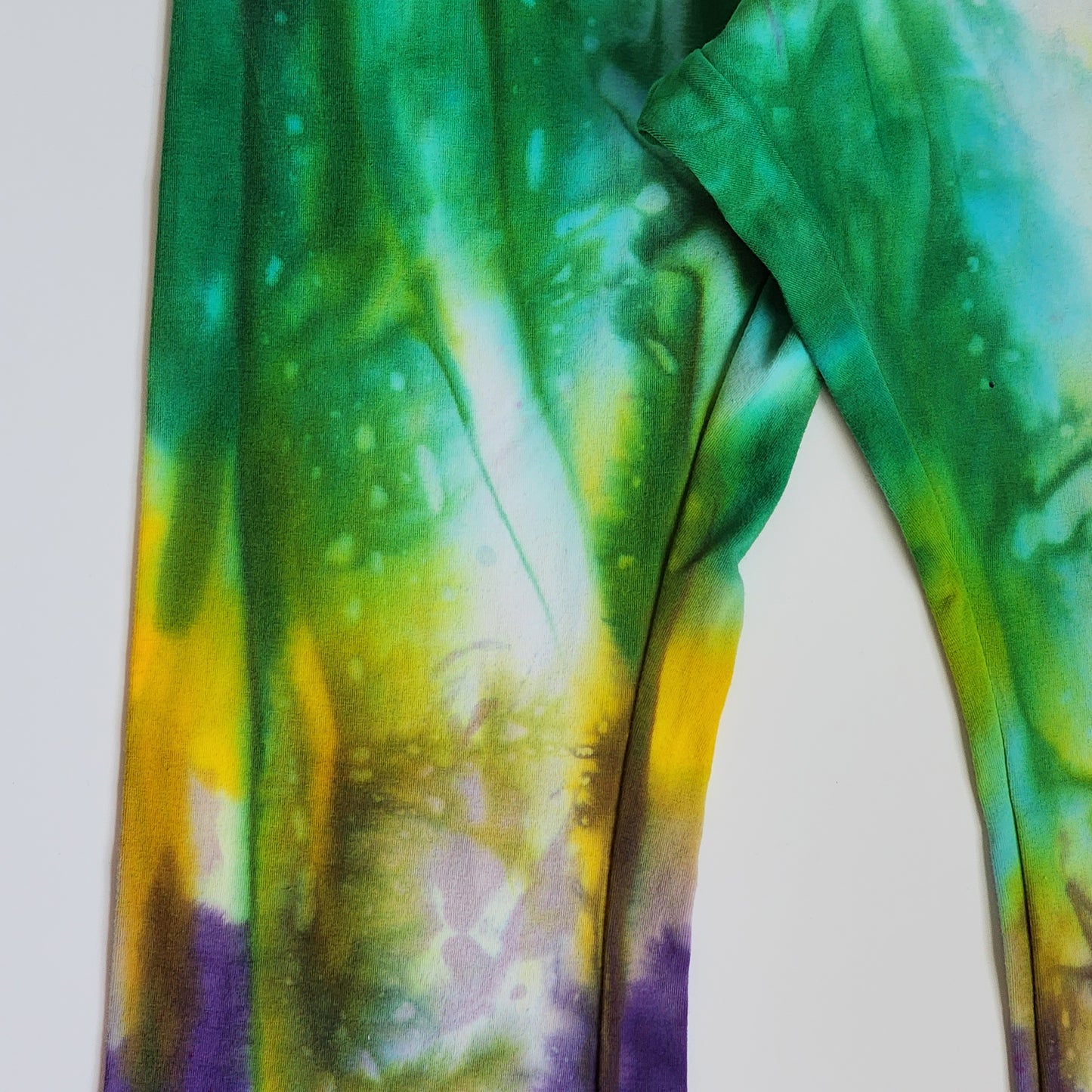 Mardi Gras Tie Dye Flare Leggings