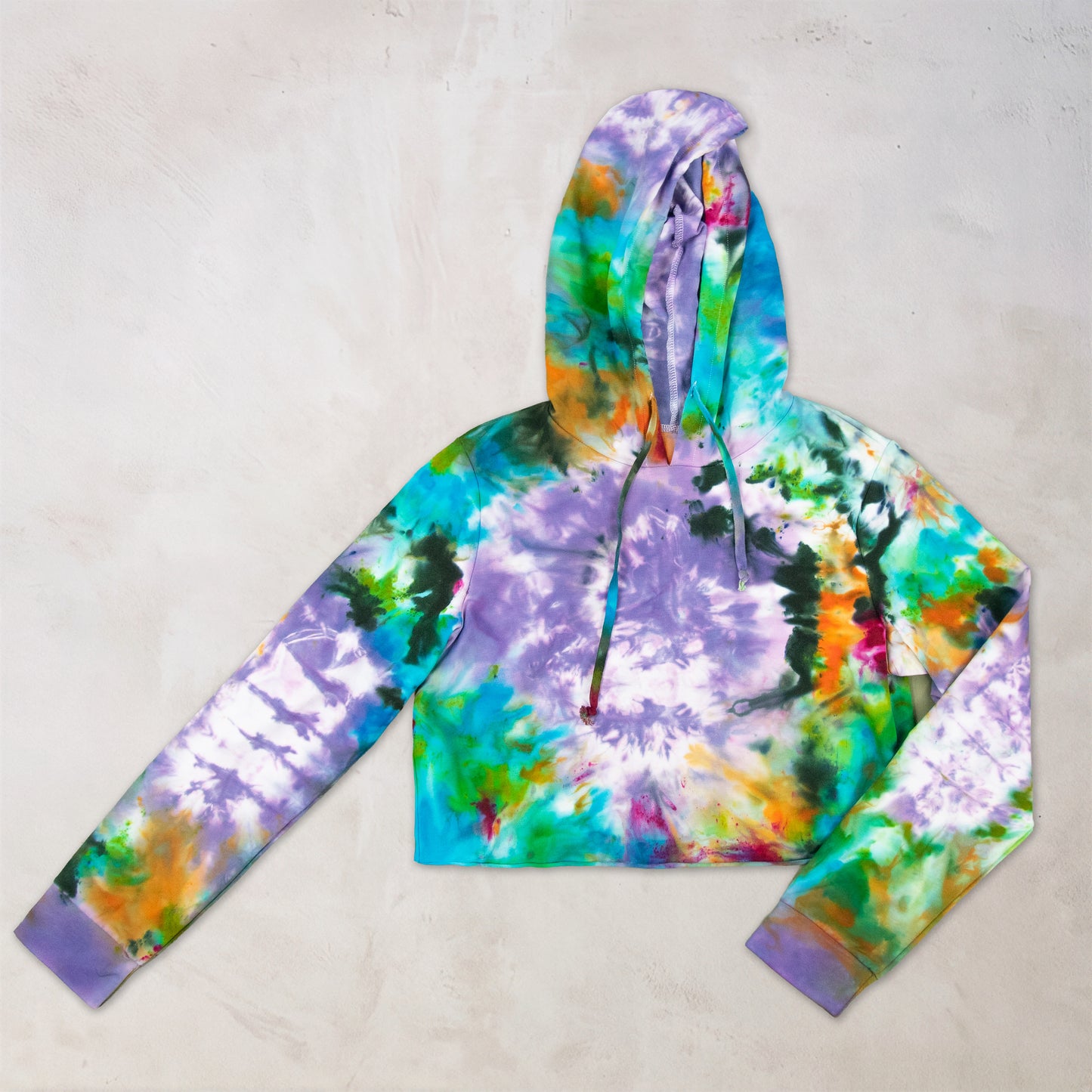 Midsummer Tie Dye Cropped Hoodie
