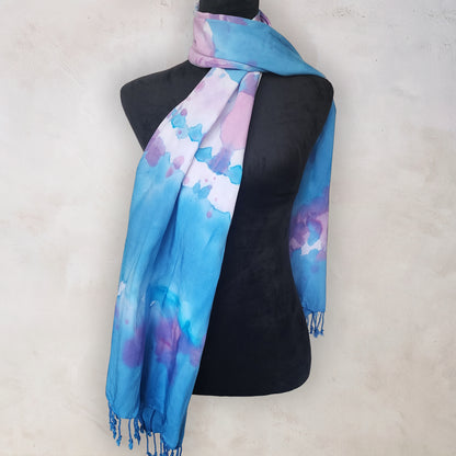 Mountain Bluebell Tie Dye Scarf