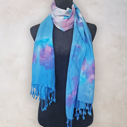 Mountain Bluebell Tie Dye Scarf