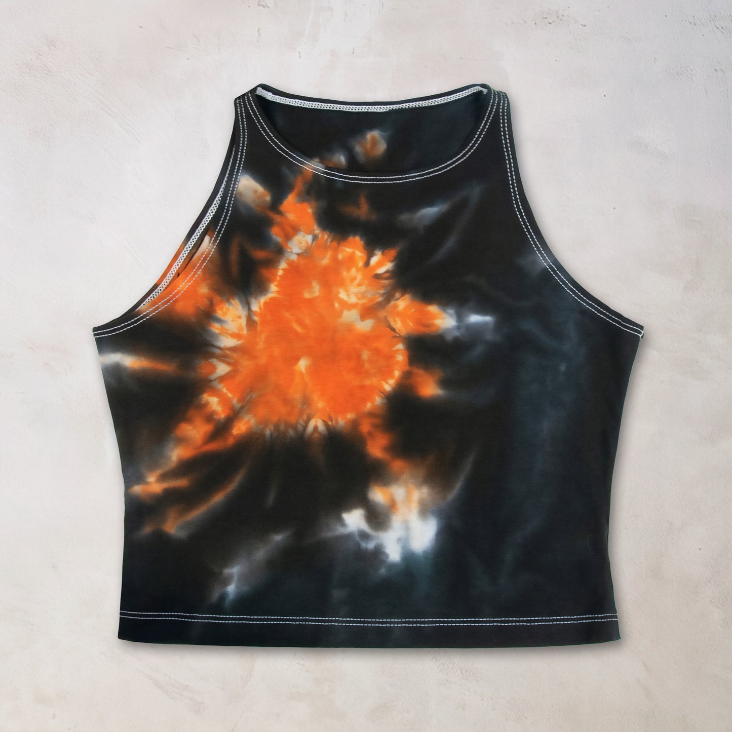 Orange Chakra Tie Dye Crop Top