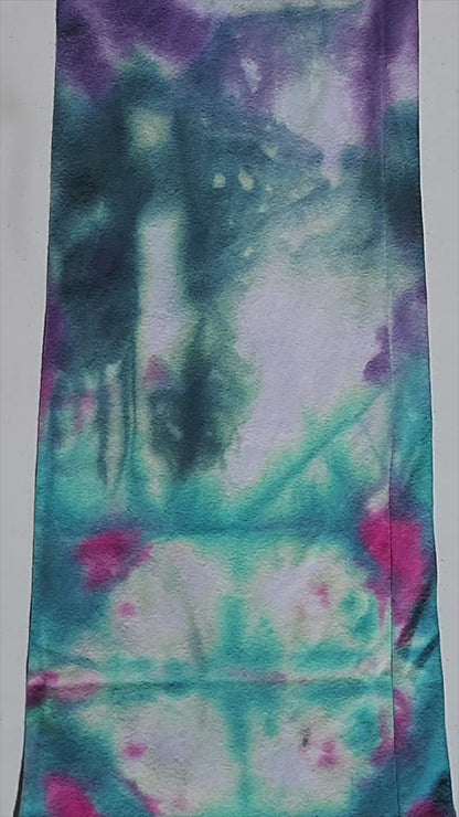 Cosmic Bloom Tie Dye Flare Leggings