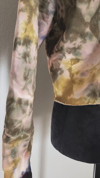 Moon Dust Tie Dye Cropped Hoodie