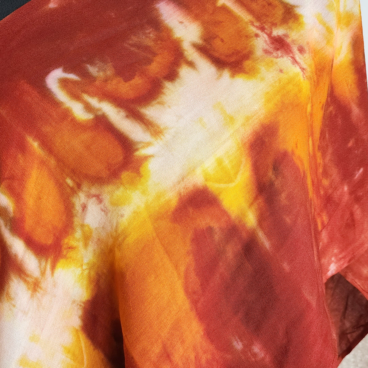 Pumpkin Spice Tie Dye Boho Scarf