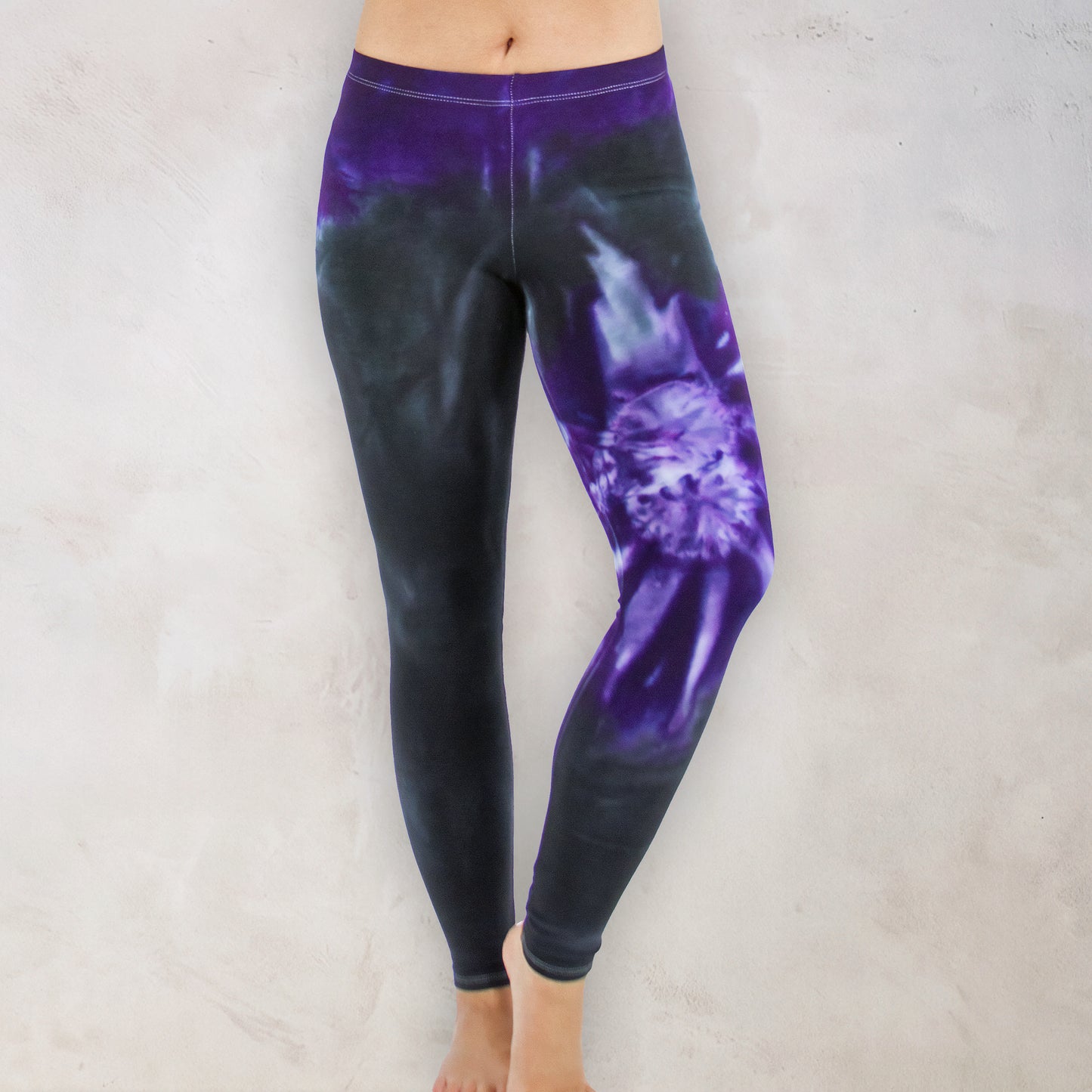 Purple Chakra Tie Dye Cotton Leggings