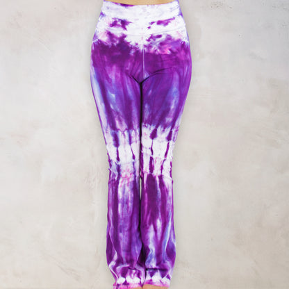 Purple Lilac Tie Dye Yoga Pants