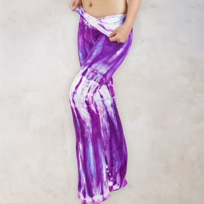 Purple Lilac Tie Dye Yoga Pants