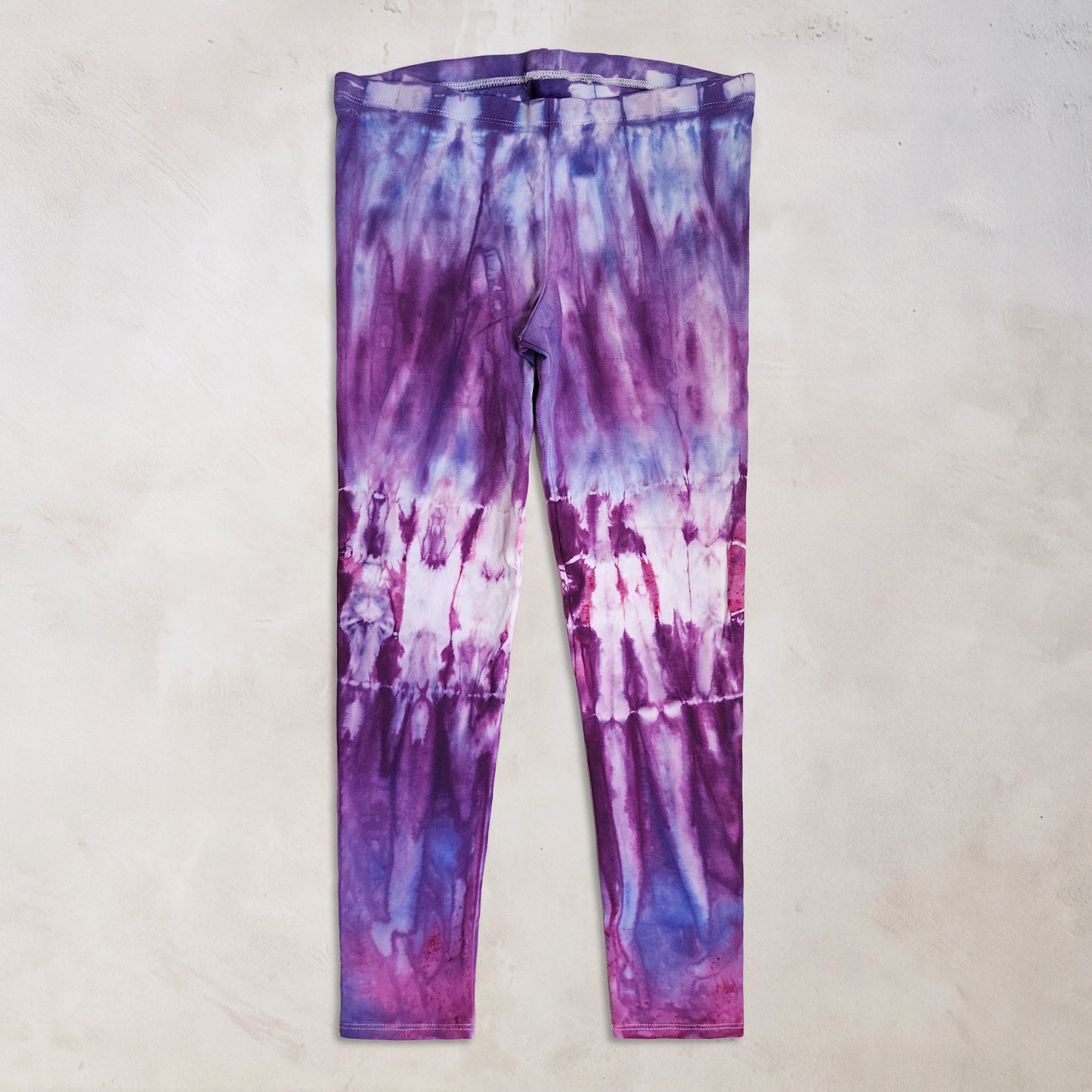 Purple Lilac Tie Dye Cotton Leggings