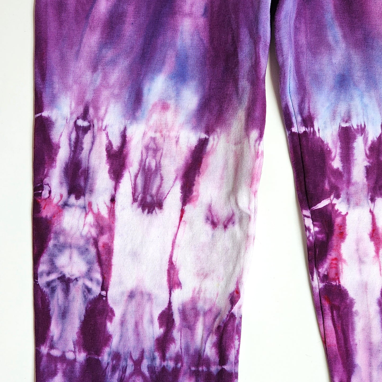 Purple Lilac Tie Dye Cotton Leggings