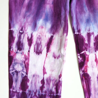 Purple Lilac Tie Dye Cotton Leggings