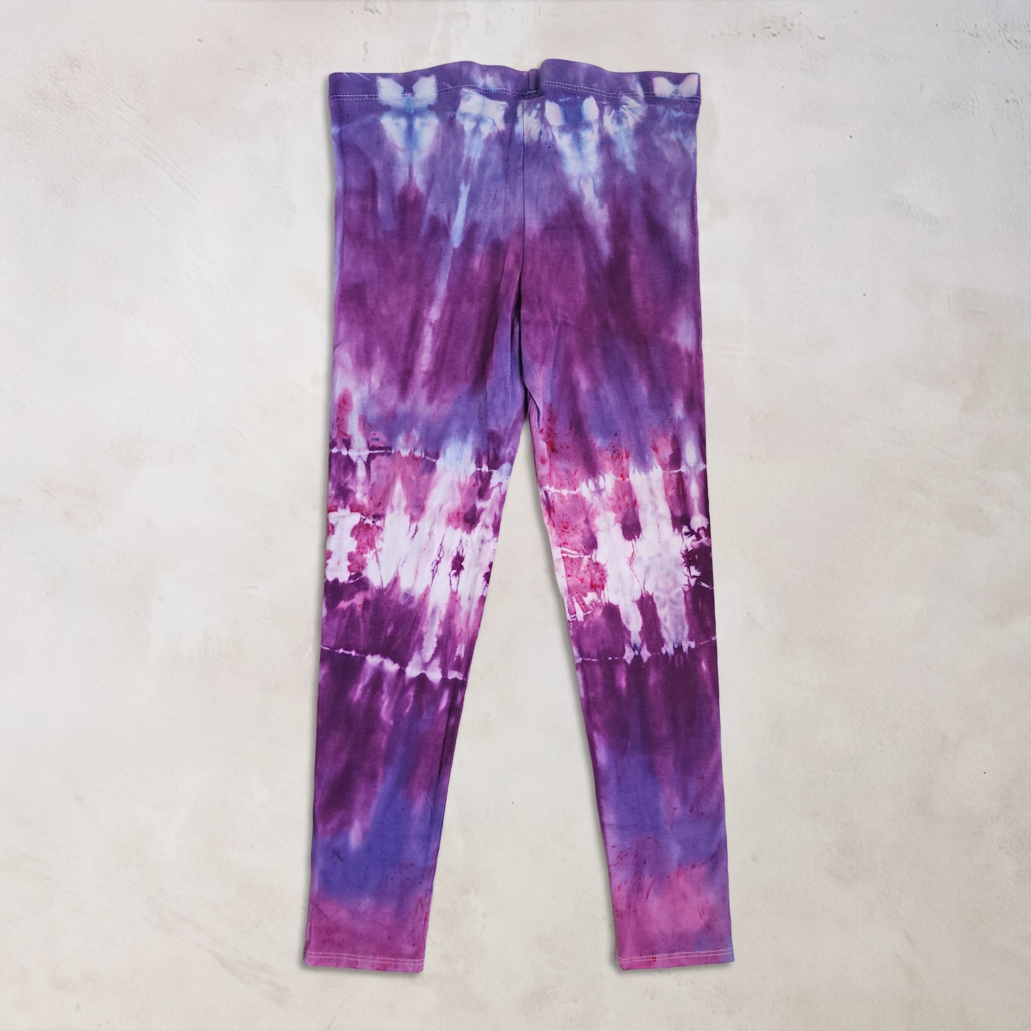 Purple Lilac Tie Dye Cotton Leggings