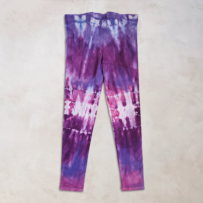 Purple Lilac Tie Dye Cotton Leggings