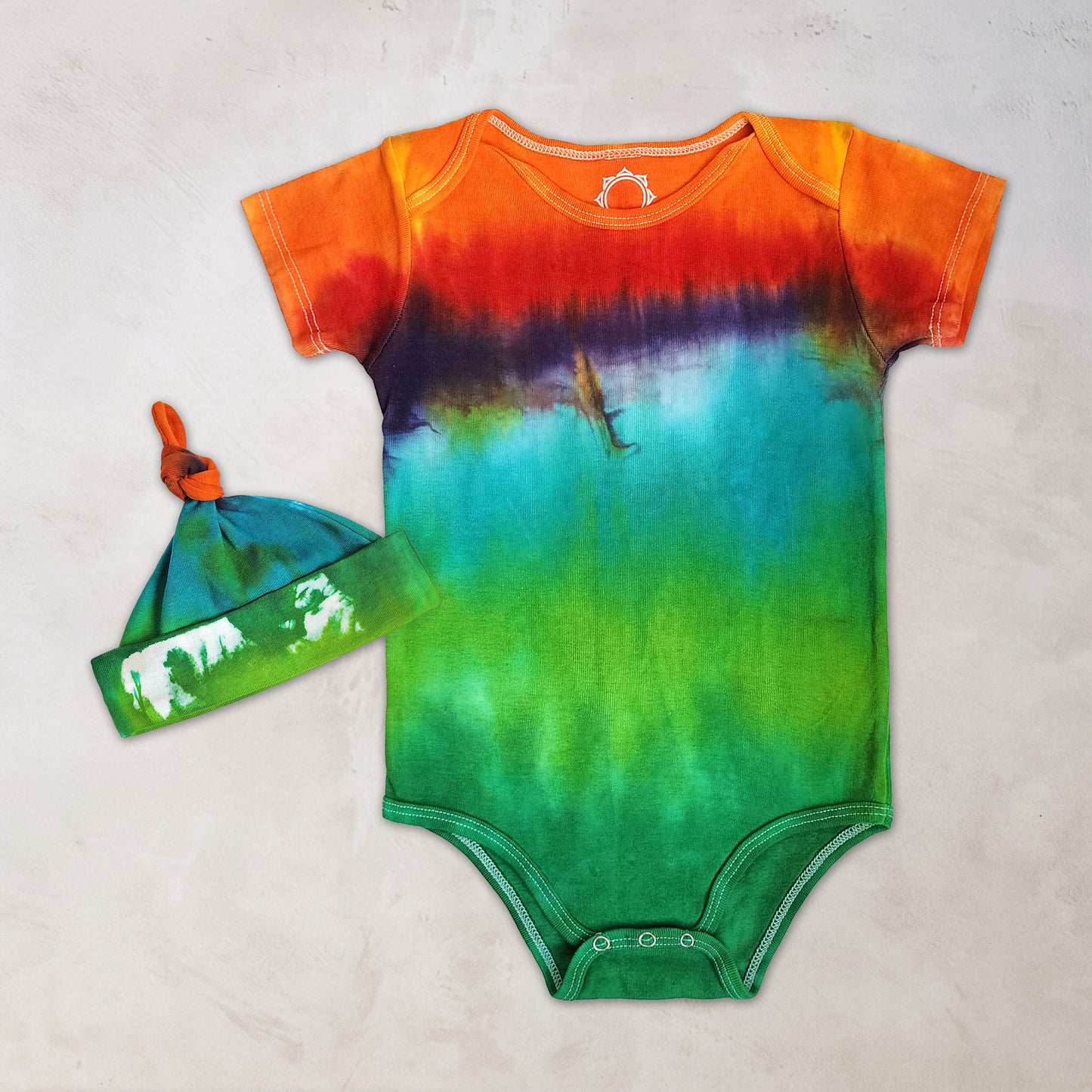 Rainbow Quartz Organic Tie Dye Baby Set
