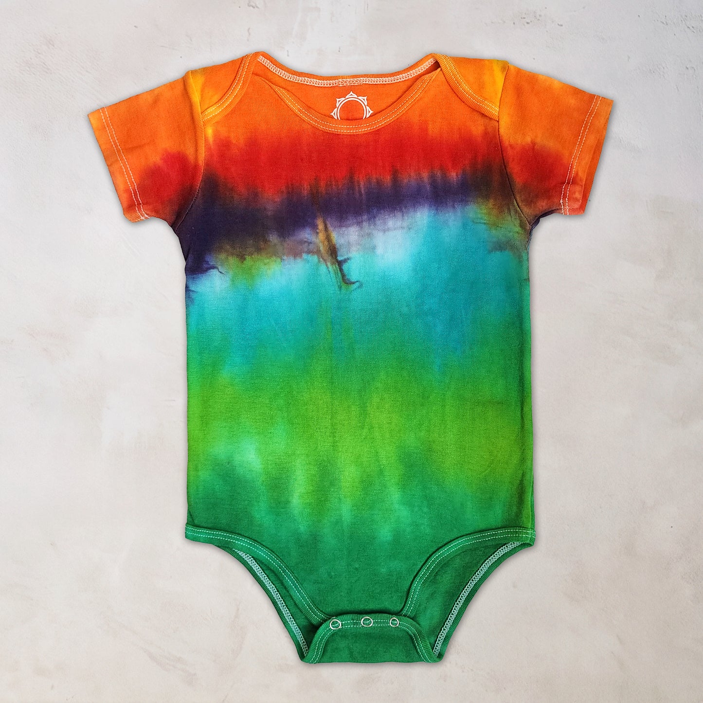 Rainbow Quartz Organic Tie Dye Baby Bodysuit