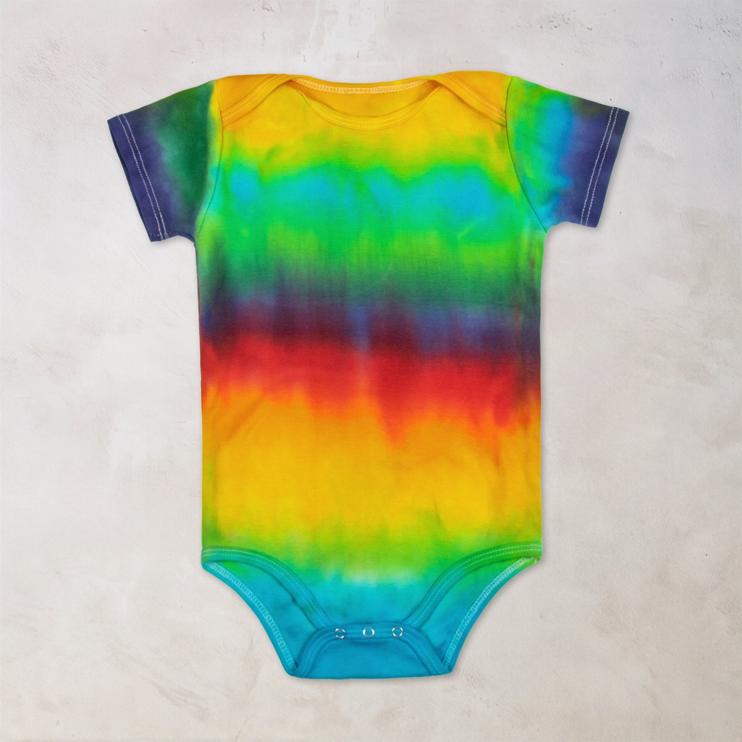 Rainbow Quartz Organic Tie Dye Baby Bodysuit