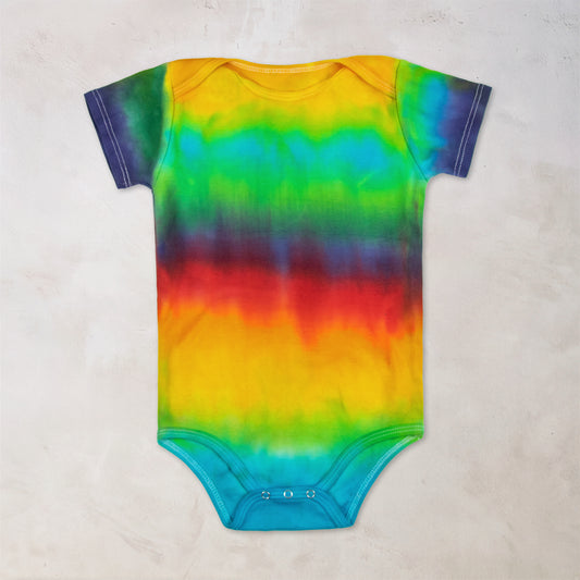 Rainbow Quartz Organic Tie Dye Baby Bodysuit