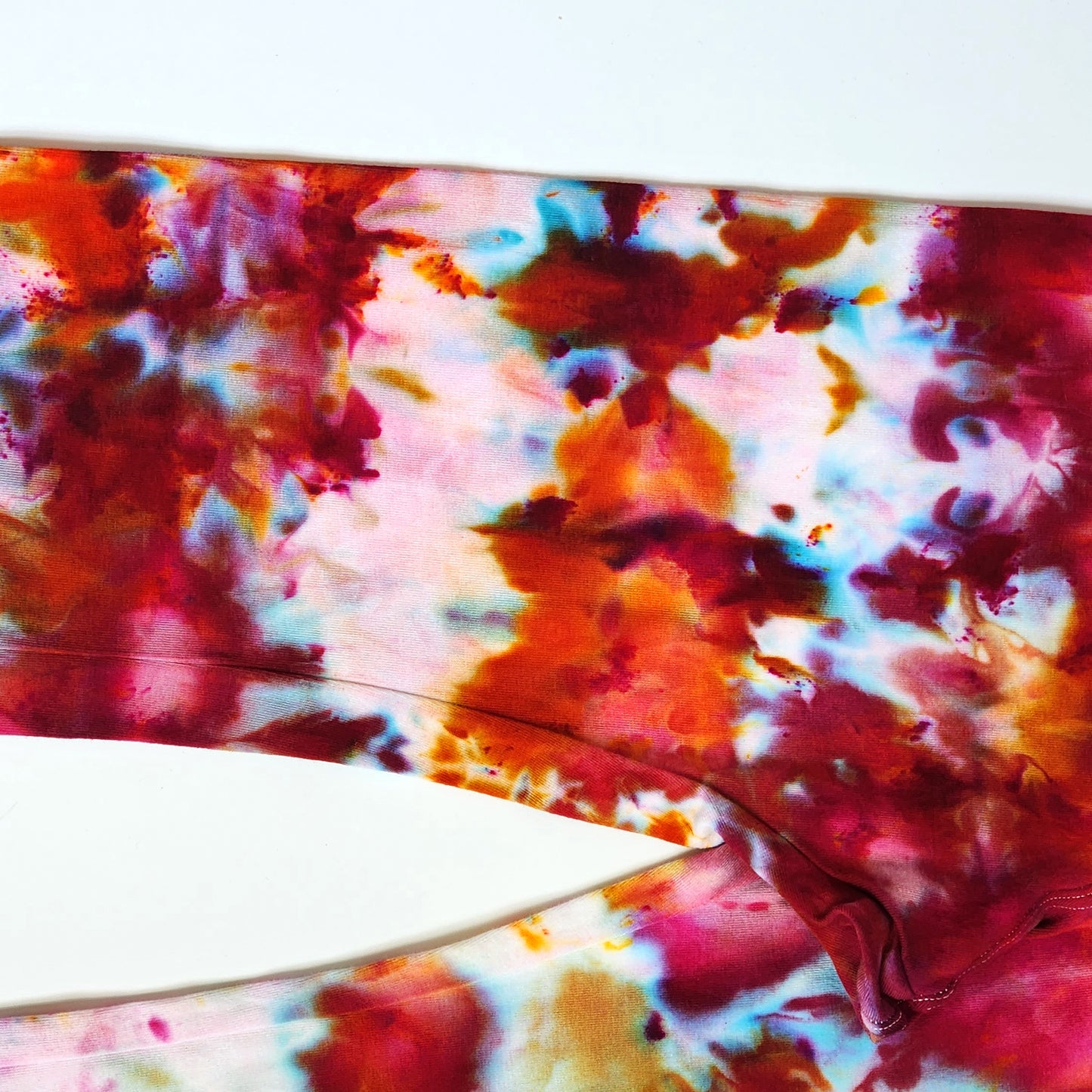 Rose Sunset Ice Dye Flare Leggings