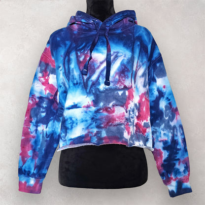 Third Eye Tie Dye Fleece Cropped Hoodie