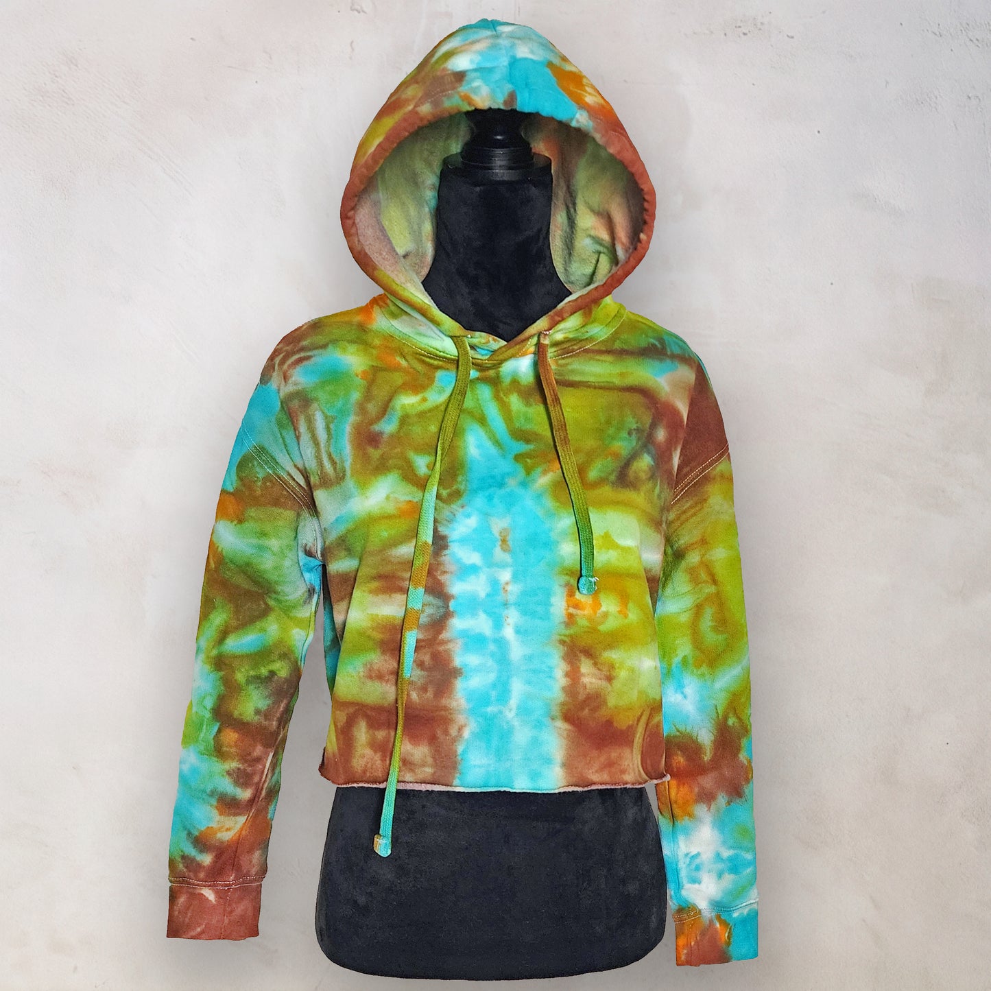 Vortex Echo Tie Dye Fleece Cropped Hoodie