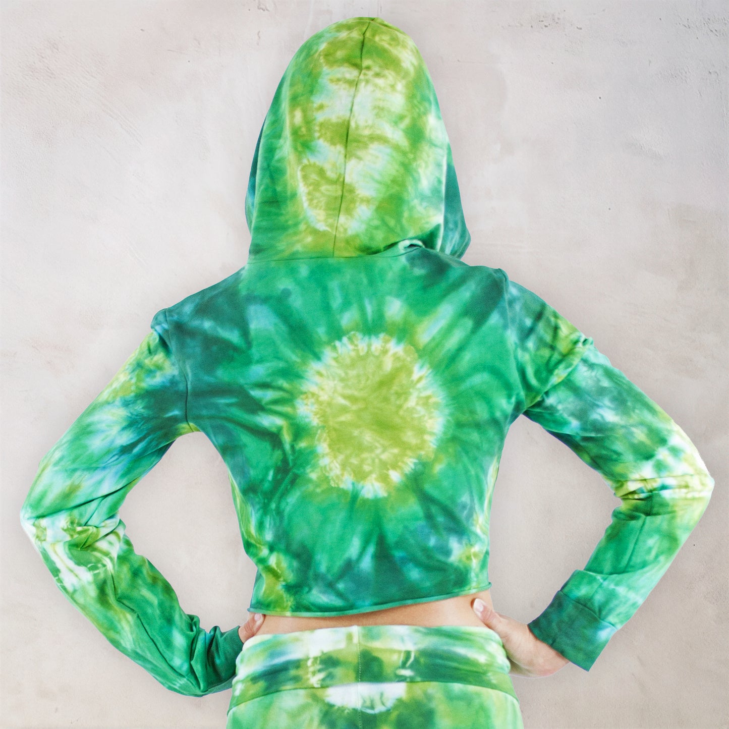 Zodiac Tie Dye Cropped Hoodie