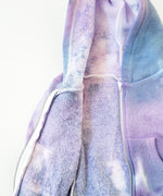 Purple and blue tie dye baby jacket.