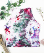 Rainbow Ice Dye Crop Top by Akasha Sun.