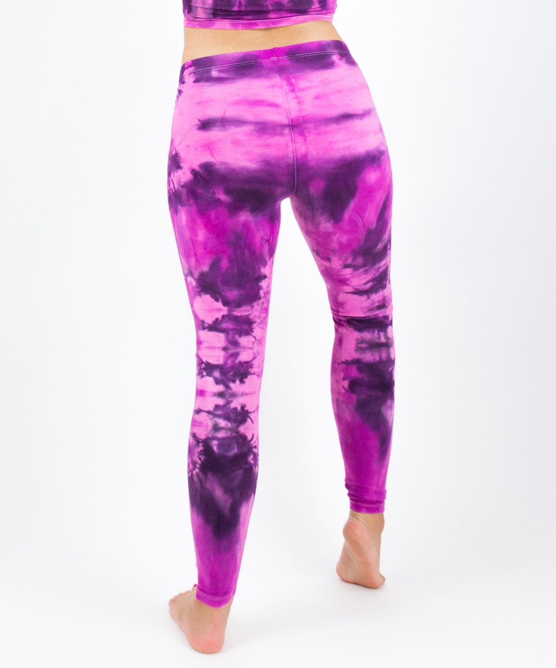 Pink tie dye leggings by Akasha Sun.