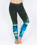Tie dye leggings made in the USA and hand dyed in Colorado.
