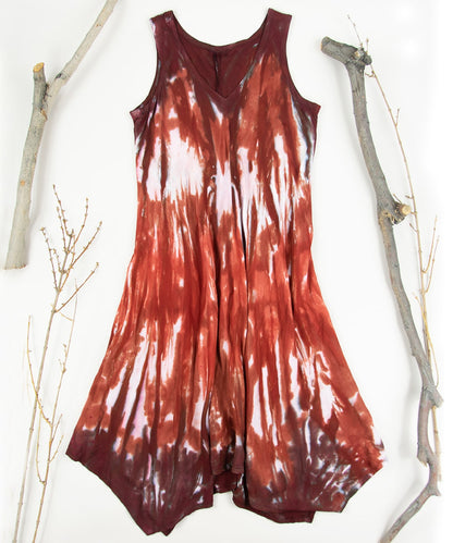 Tie dye dress by Akasha Sun.